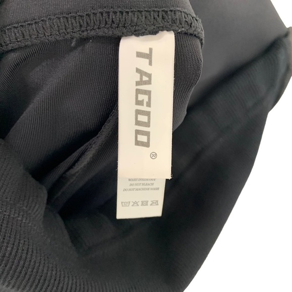 Tagoo Womens Faux Leather Maternity Leggings XXL Black Over The Belly Pregnancy - Picture 9 of 11